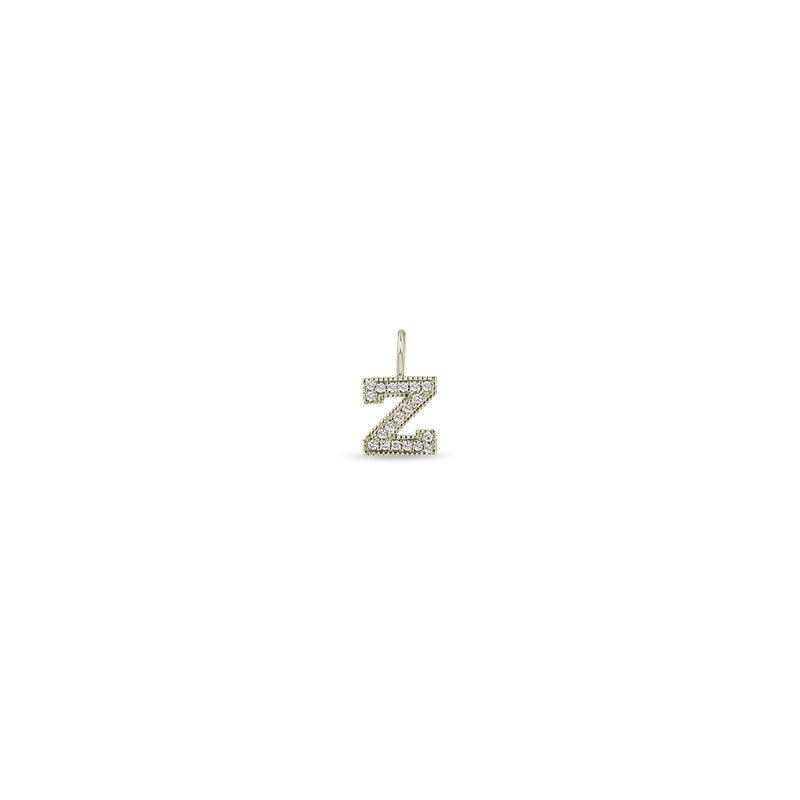 Zoë Chicco 14kt Gold Single Pavé Diamond Large Initial Letter Charm Pendant