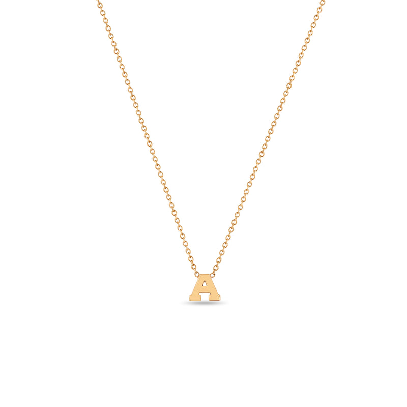 Zoë Chicco 14K Gold Pavé Diamond Initial Padlock Necklace