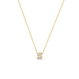 Zoë Chicco 14kt Gold Pavé Diamond Initial Letter Necklace