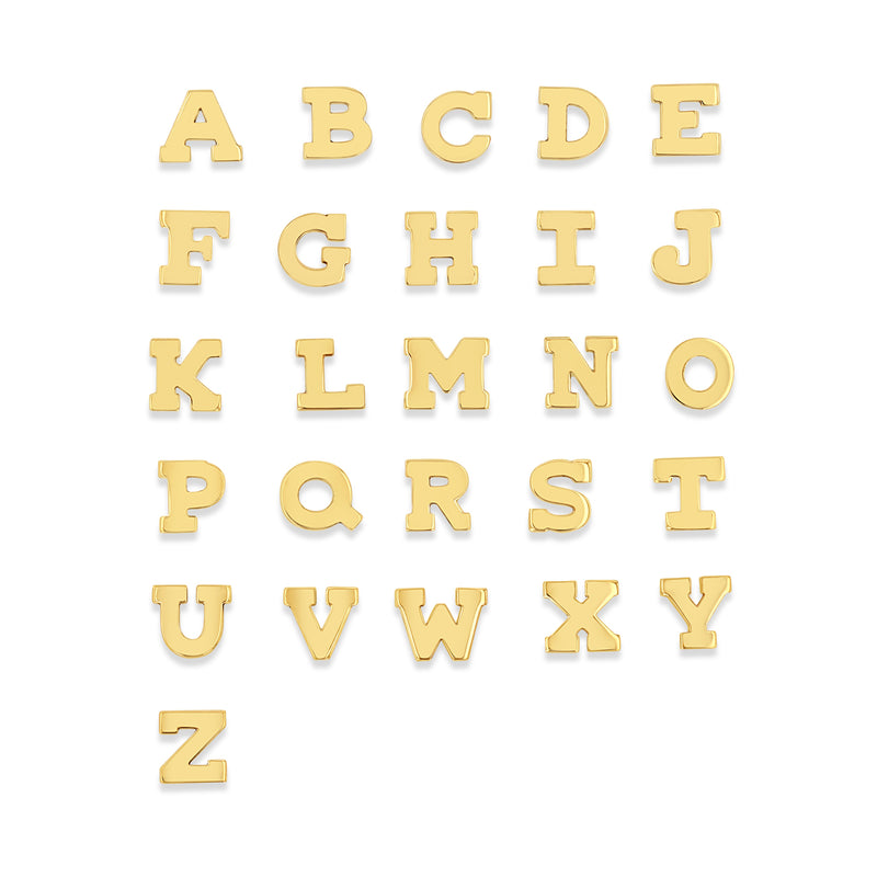  14K Yellow Gold Letter V Initial Cursive DC Pendant
