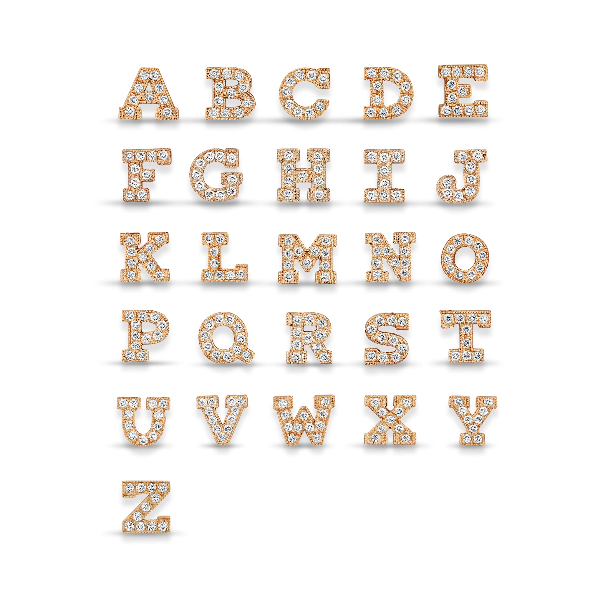 Zoë Chicco 14kt Gold Pave Diamond Initial Letter