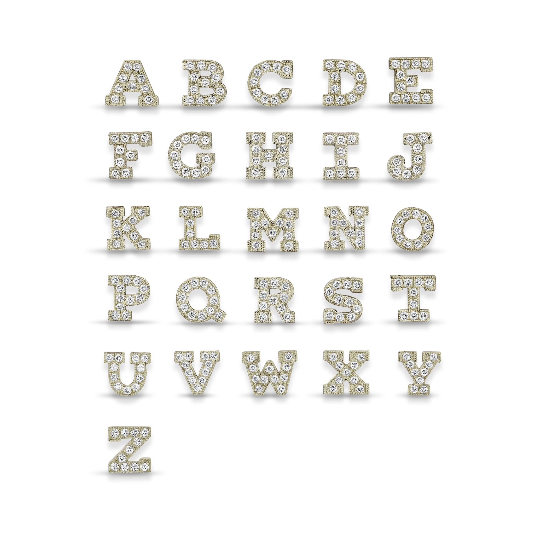 Zoë Chicco 14kt Gold Pavé Diamond Initial Letter 