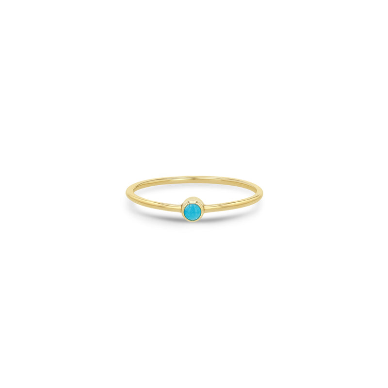 Zoë Chicco 14k Gold Large Bezel Set Turquoise Ring | December Birthstone