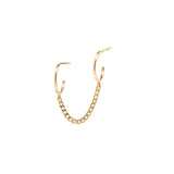 Zoë Chicco 14k Gold Extra Small Curb Chain Double Huggie Hoop Earring