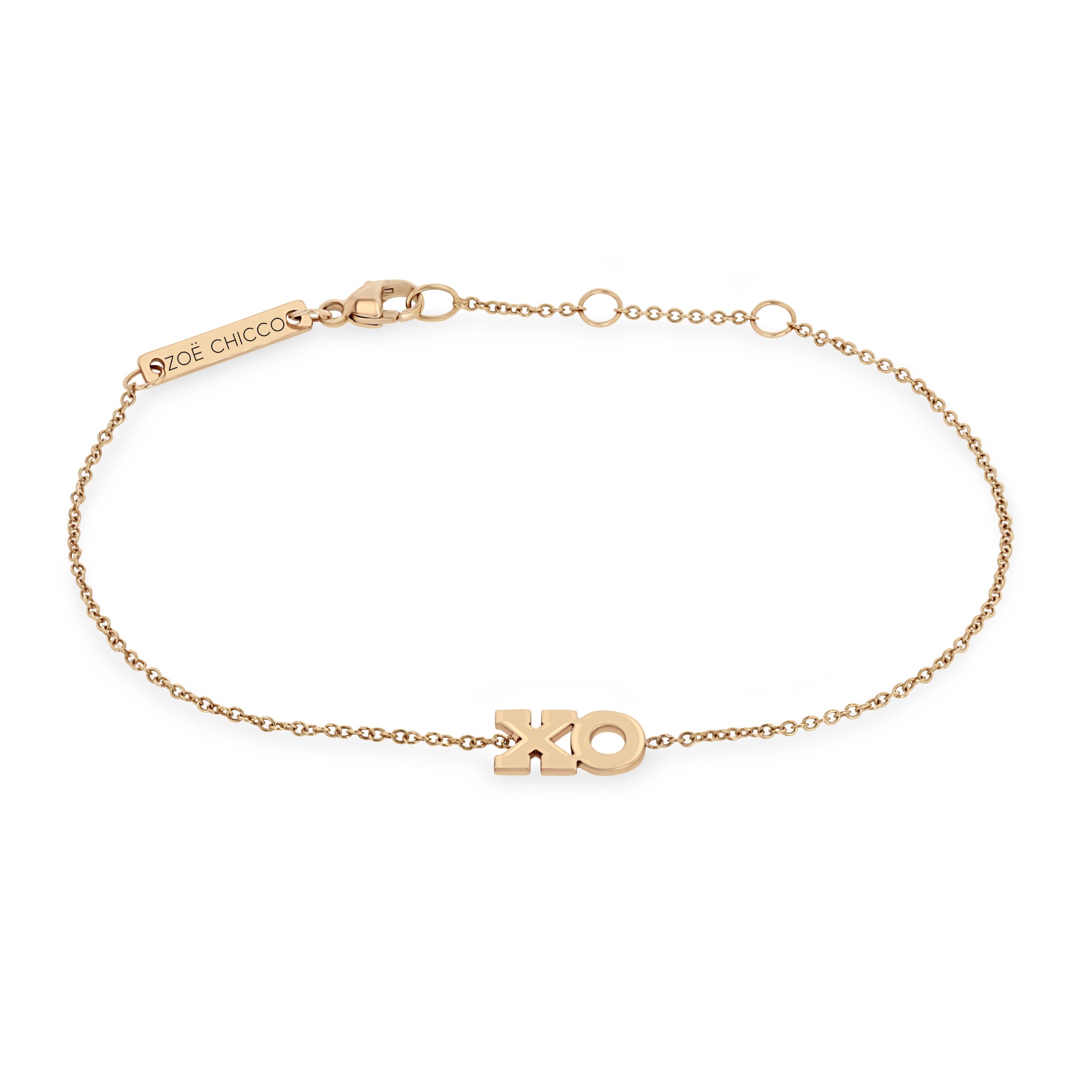 Zoë Chicco 14kt Gold 2 Initial Letter Bracelet