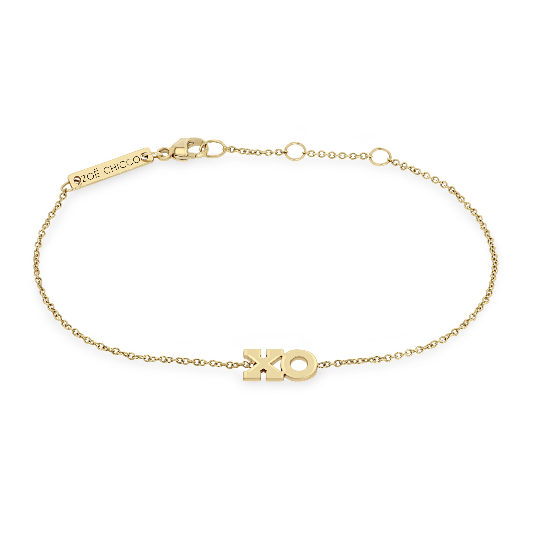 Zoë Chicco 14kt Gold 2 Initial Letter Bracelet