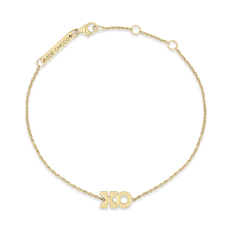 Zoë Chicco 14K Gold 2 Initial Letter Chain Bracelet 14K Yellow Gold / 6-6.5-7