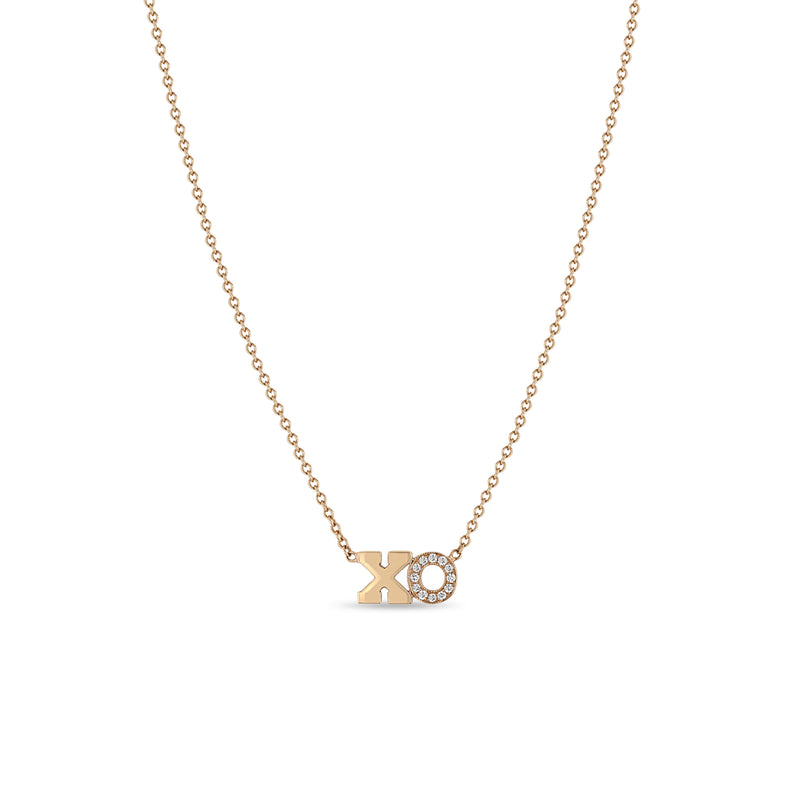 Diamond, Ruby & Sapphire 'I Love You' Nameplate XOXO Necklace 14K Tri-Tone  Gold | Avital & Co.