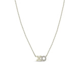 Zoë Chicco 14kt Gold XO Pavé Diamond Necklace