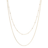 Zoe Chicco 14kt Gold Double Tiny Bar and Cable & Cable Chain Necklace