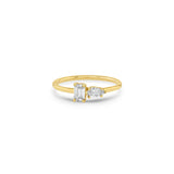 Zoë Chicco 14k Gold Prong Pear & Emerald Cut Diamond Ring