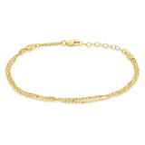 Zoë Chicco 14k Gold Triple Strand Tube Bar Chain Bracelet