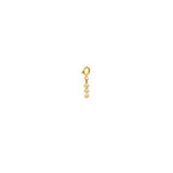 Zoë Chicco 14kt Gold 3 Diamond Vertical Bar Charm Pendant with Spring Ring