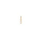 Zoë Chicco 14kt Yellow Gold 3 Vertical White Diamond Charm Pendant