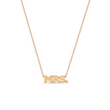 Zoë Chicco 14kt Gold 3 Letter with Diamond Bezel Necklace