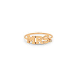 Zoë Chicco 14kt Gold 3 Letter with Diamond Ring