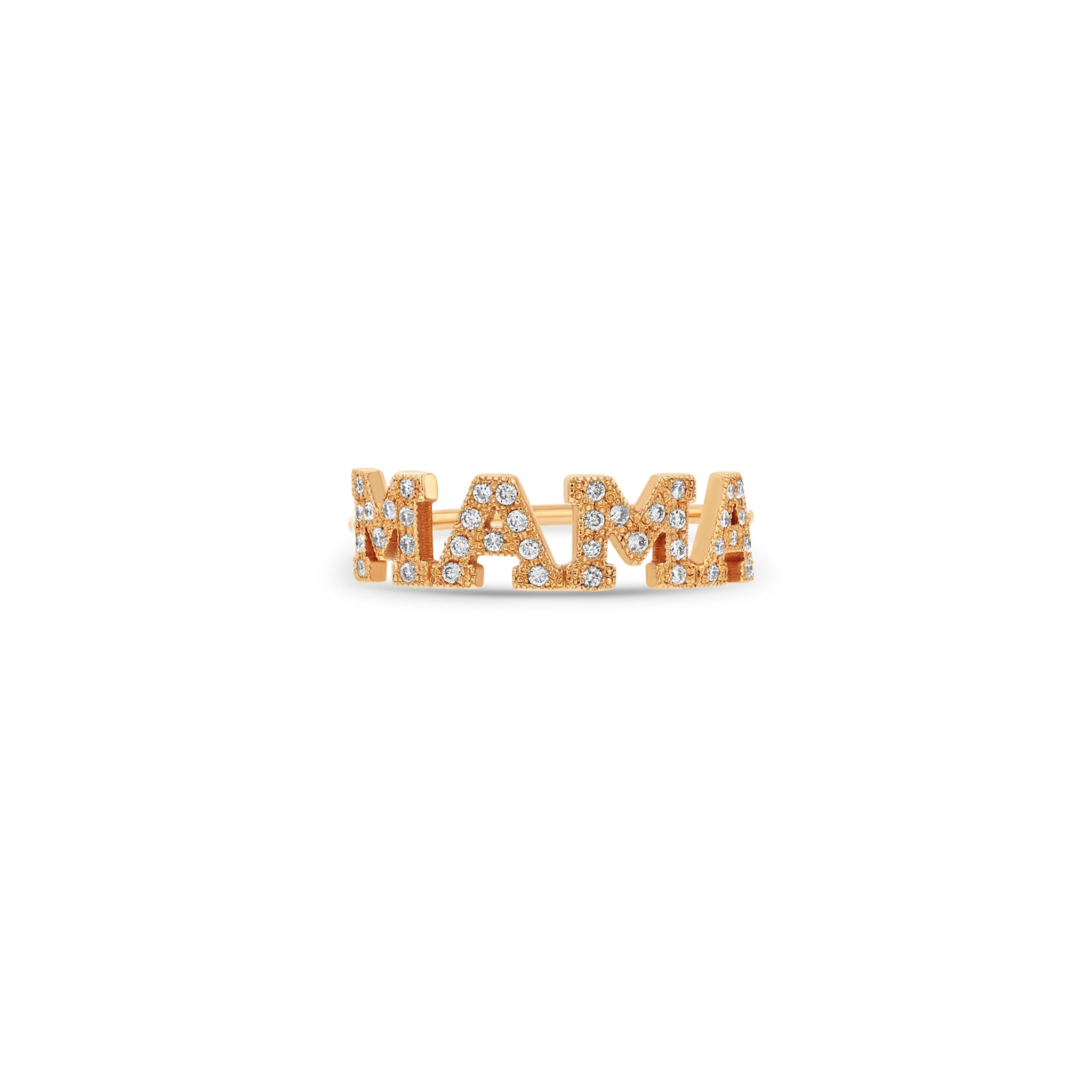 Zoë Chicco 14kt Gold Pavé Diamond 4 Letter Ring