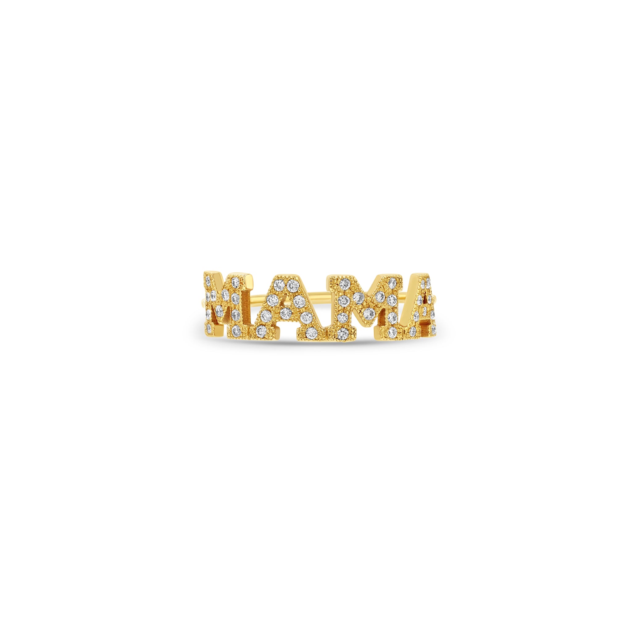 Zoë Chicco 14kt Gold Pavé Diamond 4 Letter Ring