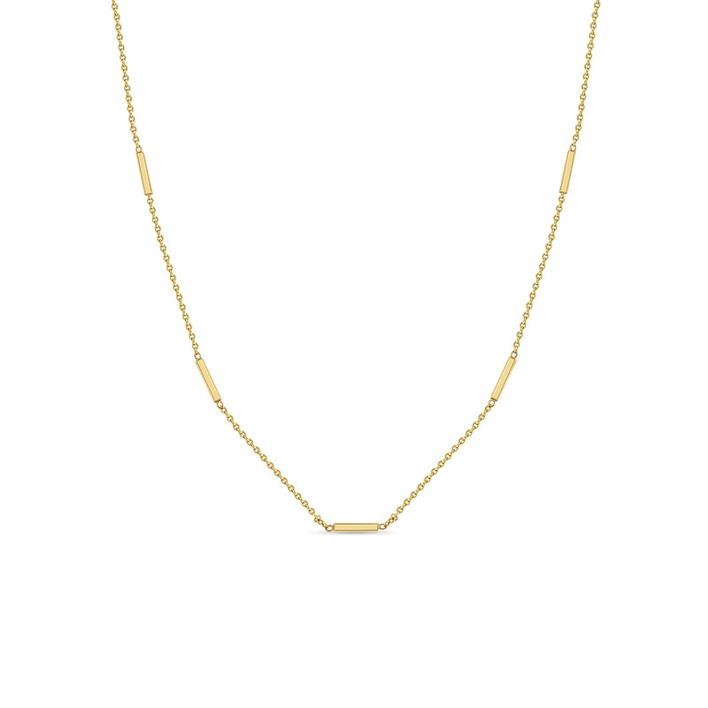 Zoë Chicco 14k Gold 5 Horizontal Tiny Bar Station Necklace – ZOË CHICCO