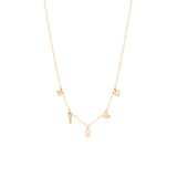 Zoë Chicco 14kt Gold Itty Bitty Love on Lock Charm Necklace