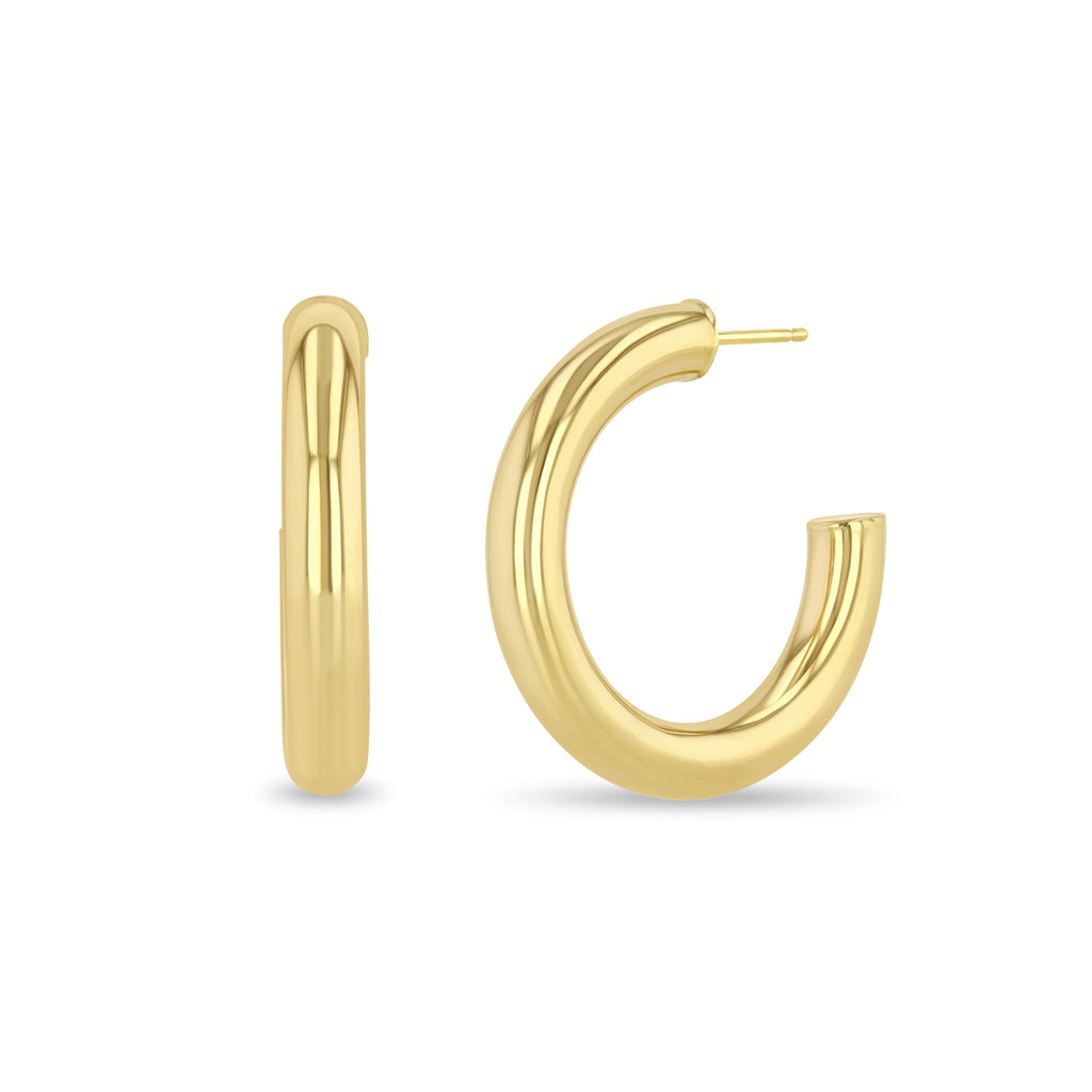 Zoë Chicco 14k Gold Medium Tube Hoop Earrings – ZOË CHICCO