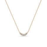 Zoë Chicco 14k Rose Gold 5 Graduated Prong Diamond Necklace