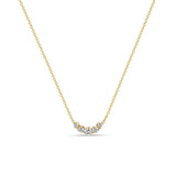 Zoë Chicco 14k Yellow Gold 5 Graduated Prong Diamond Necklace