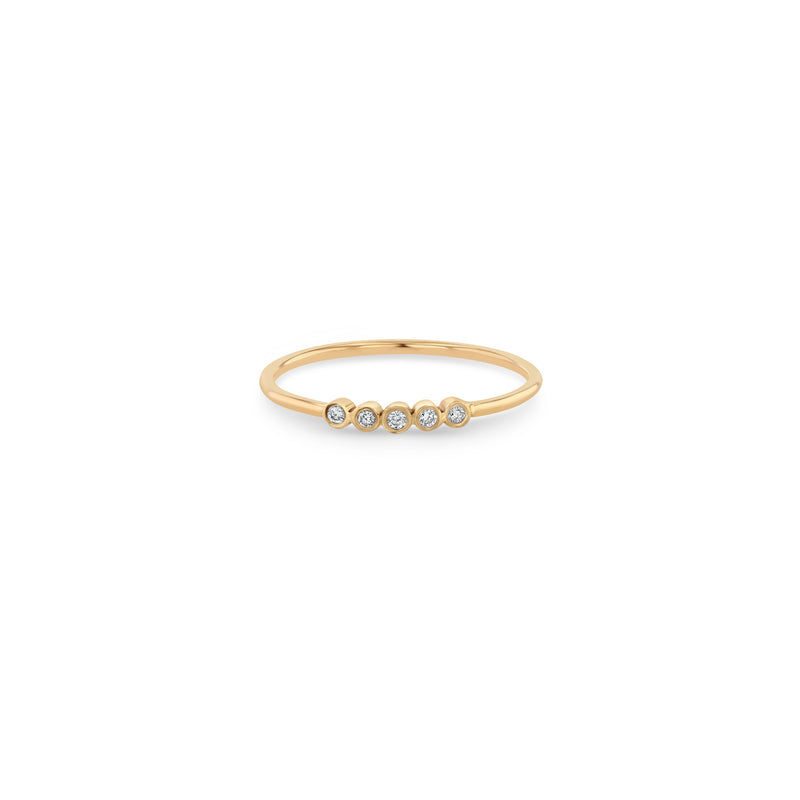 Zoë Chicco 14k Rose Gold 5 Tiny Diamond Bezel Ring