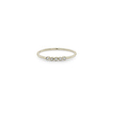 Zoë Chicco 14k Gold 5 Tiny Diamond Bezel Bar Ring