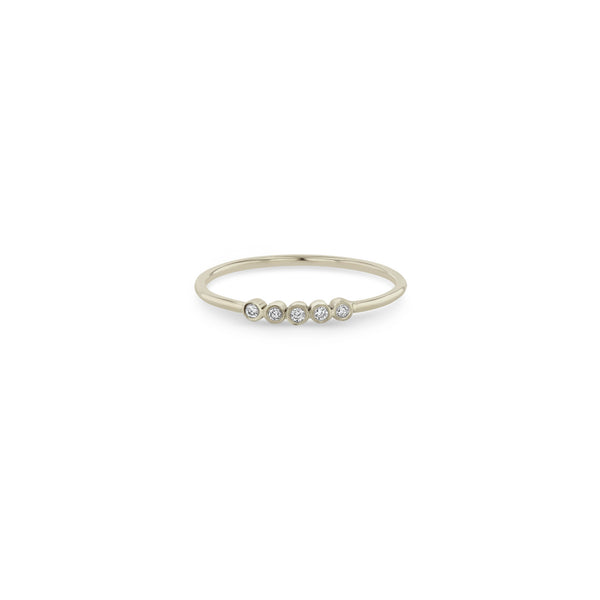Zoë Chicco 14k Gold 5 Tiny Diamond Bezel Bar Ring