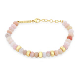 Zoë Chicco 14k Gold & Faceted Pink Opal Rondelle Bead Bracelet