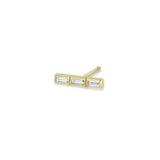 Zoë Chicco 14k Gold Channel Set Baguette Diamond Bar Earring