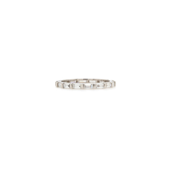 Zoë Chicco 14kt White Gold Baguette Diamond Eternity Band Ring