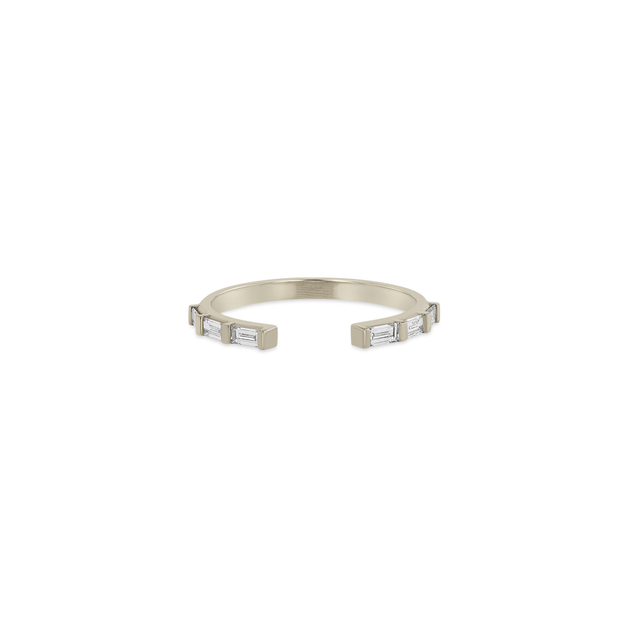 Zoë Chicco 14k Gold 6 Baguette Diamond Open Ring