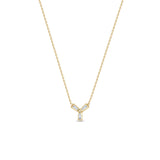 Zoë Chicco 14k Gold Tapered Baguette Trio Necklace