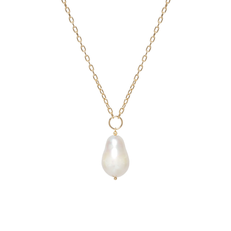 Zoë Chicco 14k Gold Baroque Pearl Long Pendant Necklace