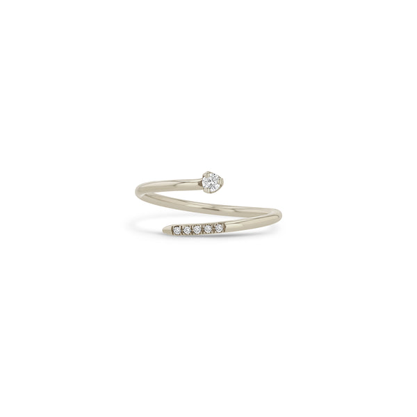 Zoë Chicco 14k Gold Pavé and Prong Diamond Bypass Ring