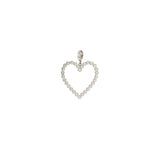 Zoë Chicco 14kt Gold Diamond Bezel Heart Clip On Charm Pendant