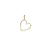 Zoë Chicco 14k Gold Diamond Bezel Angled Heart Clip On Charm Pendant