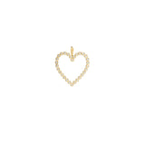 14k Diamond Bezel Heart Pendant
