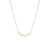 Zoë Chicco 14kt Gold Linked 5 Diamond Bezel Necklace