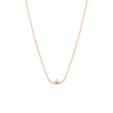 Zoë Chicco 14kt Gold Curved Bar Prong Diamond Necklace
