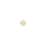 Single Zoë Chicco 14k Gold Pavé Diamond Line Circle Stud Earring