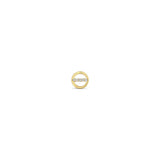 Single Zoë Chicco 14k Gold Pavé Diamond Line Circle Stud Earring