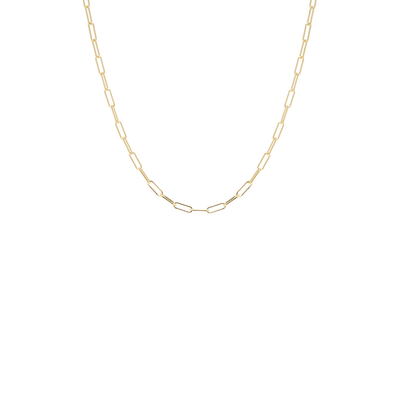 14k Gold Small Paperclip Chain