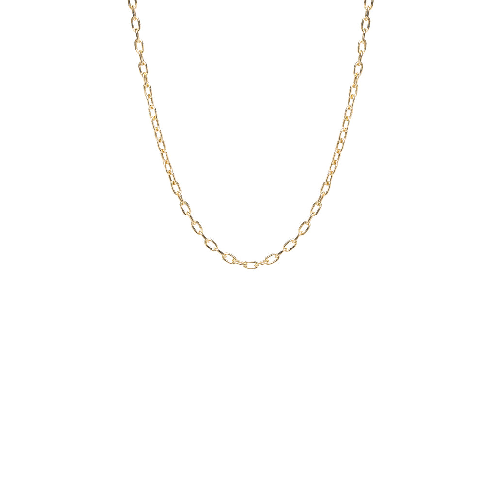 14k gold small square oval link chain