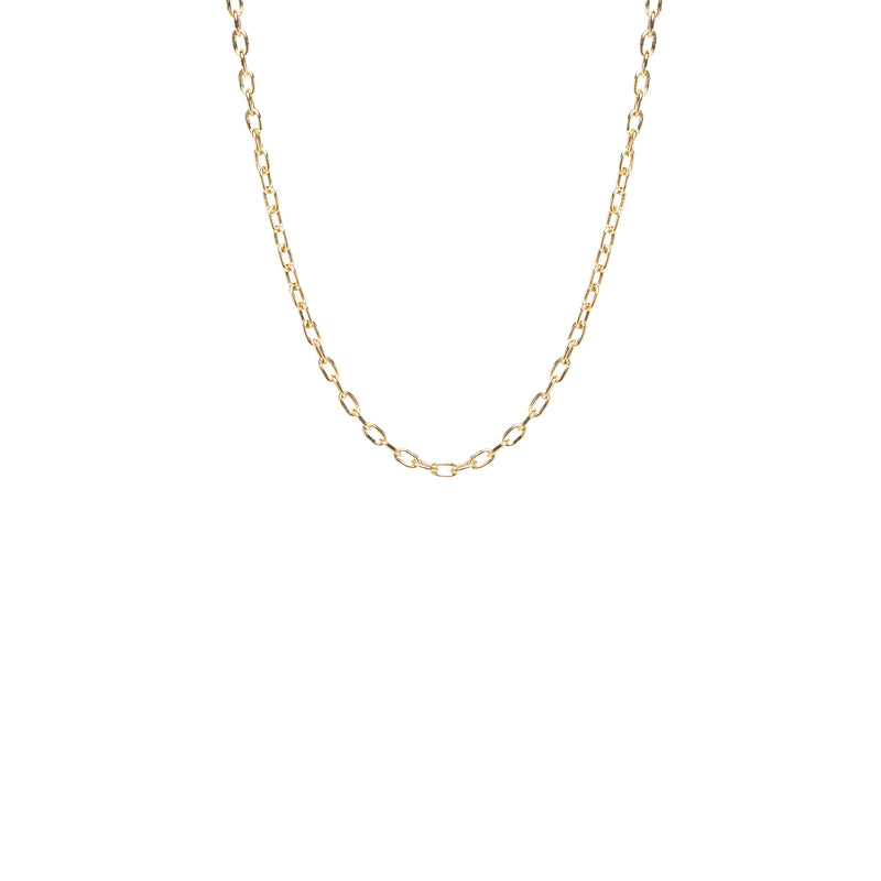 14k gold small square oval link chain