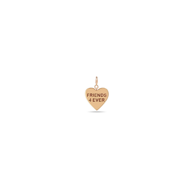 Zoë Chicco 14k Gold Candy Heart Spring Ring Charm Pendant engraved with FRIENDS 4 EVER
