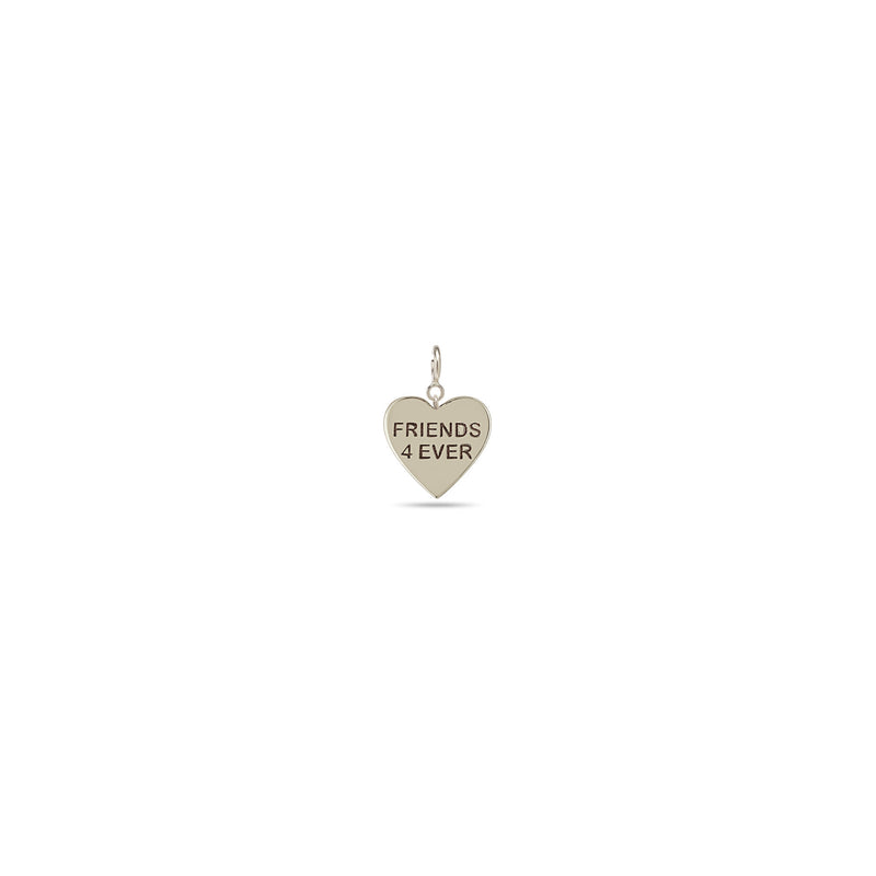 Zoë Chicco 14k Gold Candy Heart Spring Ring Charm Pendant engraved with FRIENDS 4 EVER