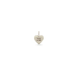 Zoë Chicco 14k Gold Candy Heart Charm Pendant engraved with YOU & ME